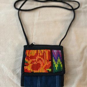 Shoulder bag - tapestry and fabric - very small (Price drop!)